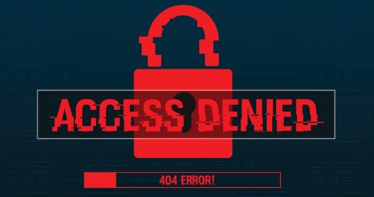 Digital Graphic Design Reads Access Denied Over Padlock and 404 Error
