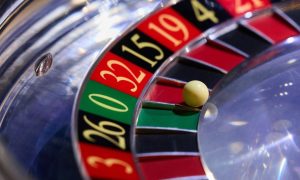 White Ball Lands on Red 32 on Roulette Wheel