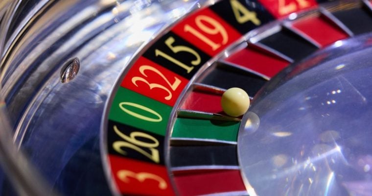 White Ball Lands on Red 32 on Roulette Wheel