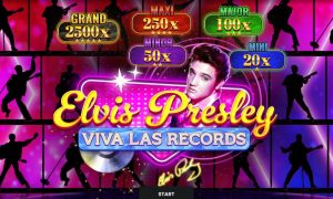 Elvis Presley Viva Las Records Text with Online Slot Features