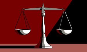 Color-Block Illustration of Scale on Table
