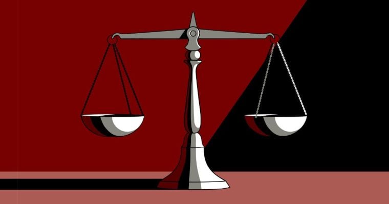 Color-Block Illustration of Scale on Table