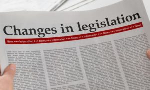 Newspaper Reads Changes in Legislation Headline