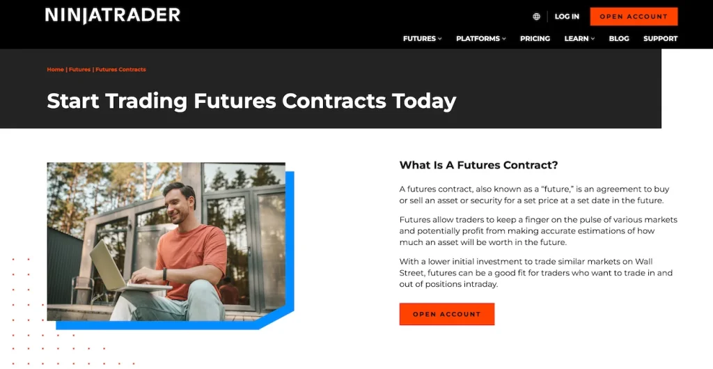 NinjaTrader futures screenshot