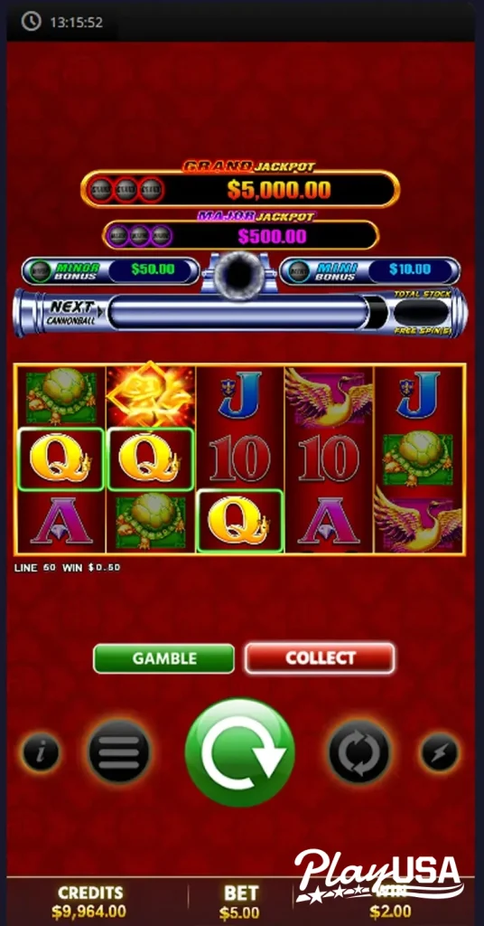 Cannonball Panda slot winning spin