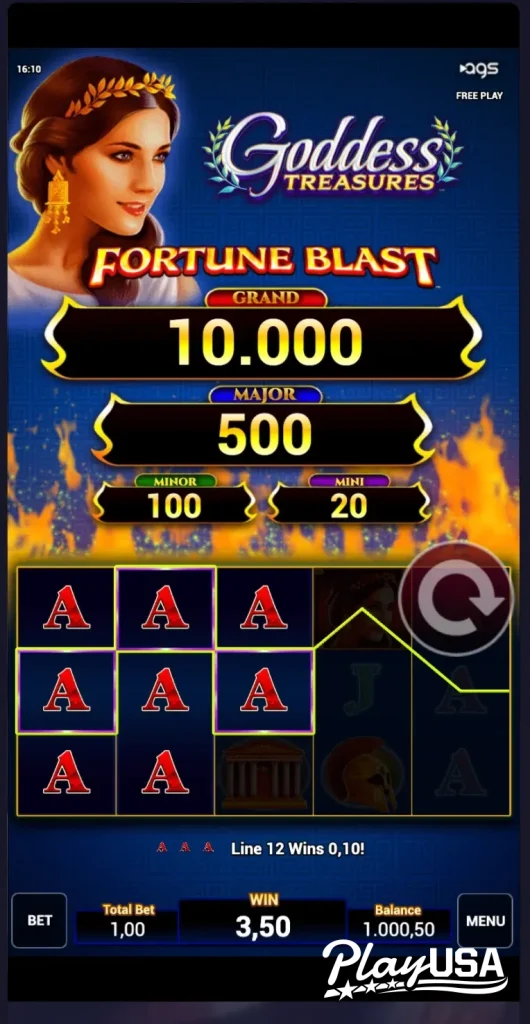 Winning spin in Goddess Treasures