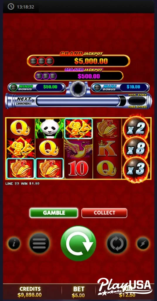 Big win moment on Cannonball Panda