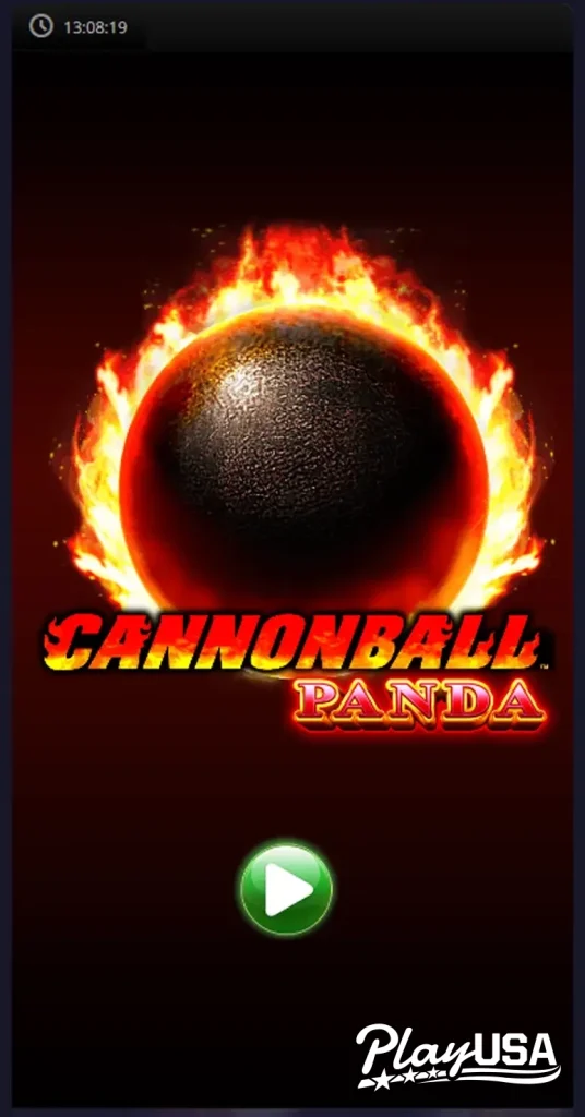 Cannonball Panda slot game start screen