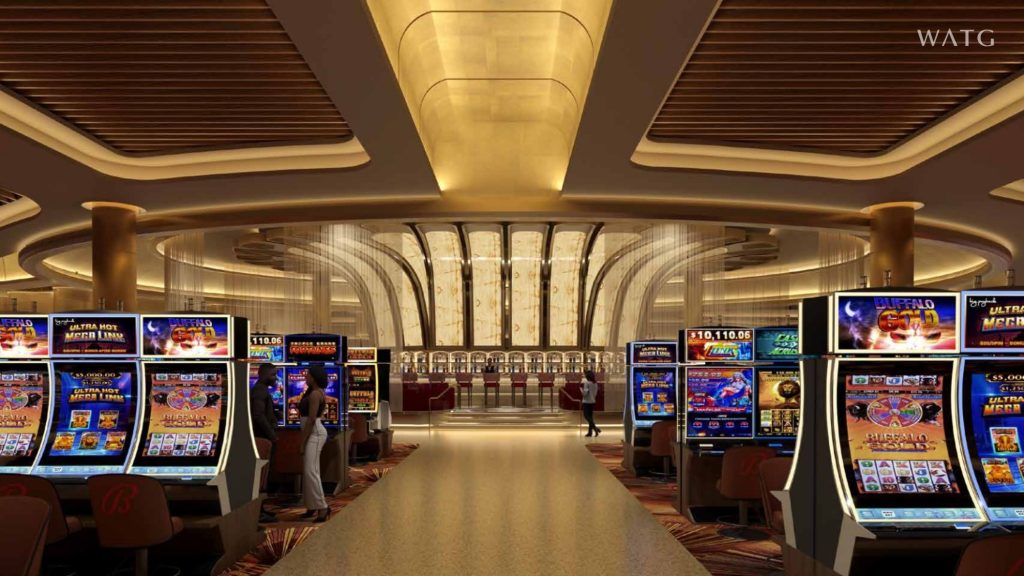 Casino Floor Interior Rendering of Bally's Chicago