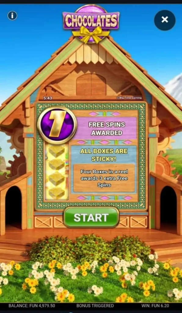 Chocolates Slot Free Spins