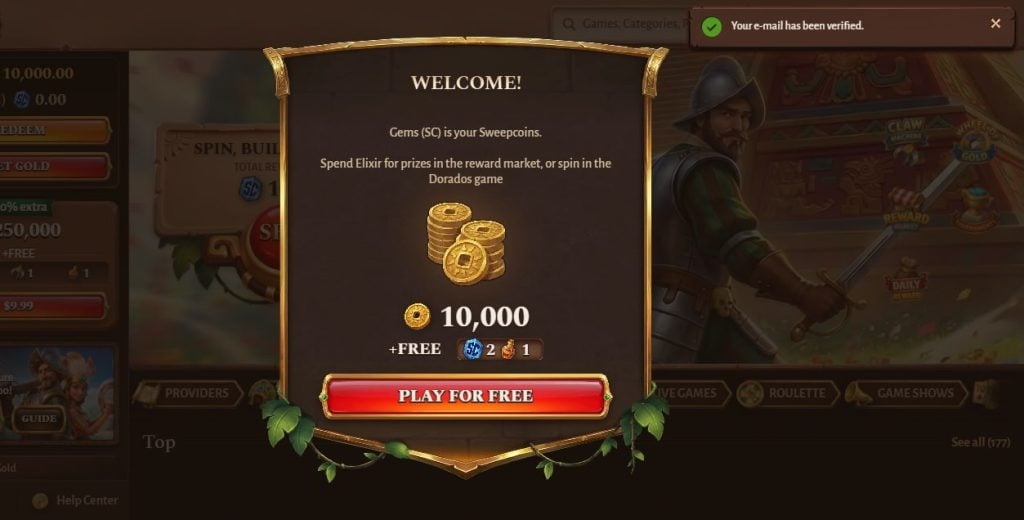 Dorados Casino sign-up bonus