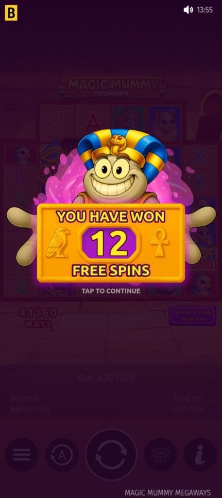 Magic Mummy Megaways free spins