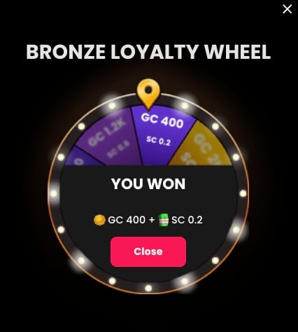 megabonanza bronze loyalty wheel