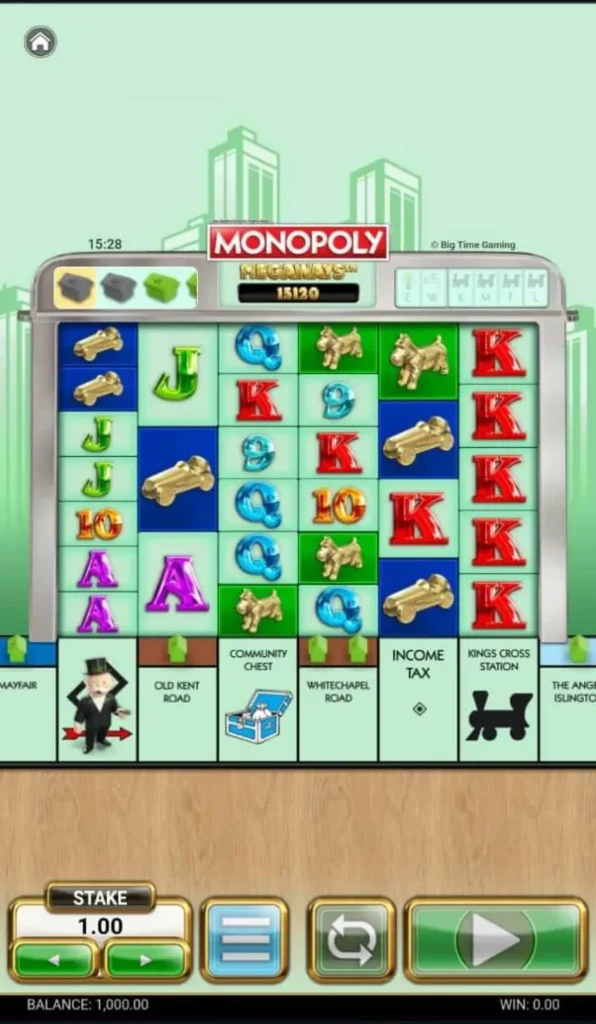 Monopoly Megaways Slot Gameplay
