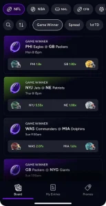 PrizePicks NFL screenshot