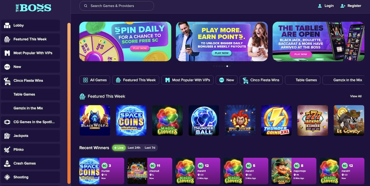 The Boss main casino lobby