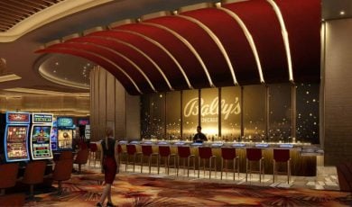 Bally's Chicago Interior Rendering of Slot Machine Floor Bar by WATG