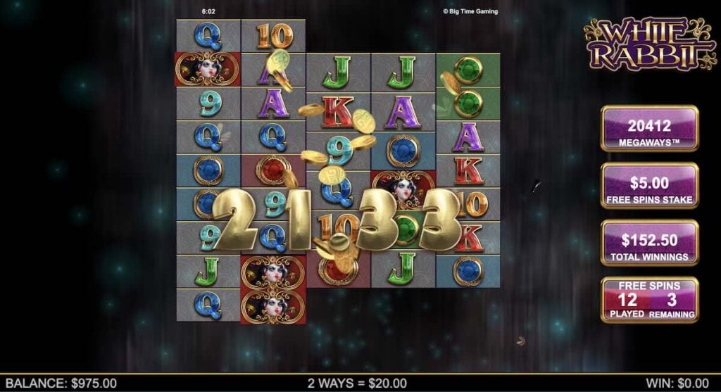 White Rabbit Megaways bonus game