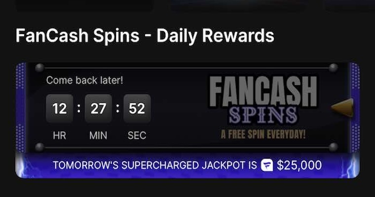 FanCash Spins daily rewards