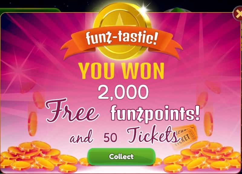Funzpoints funzwheel winnings