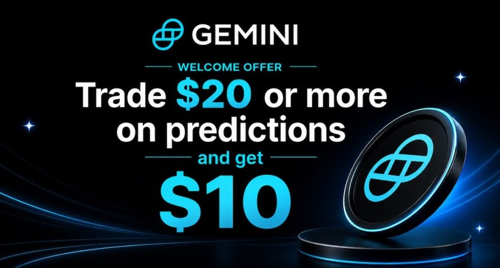 Gemini prediction markets bonus offer