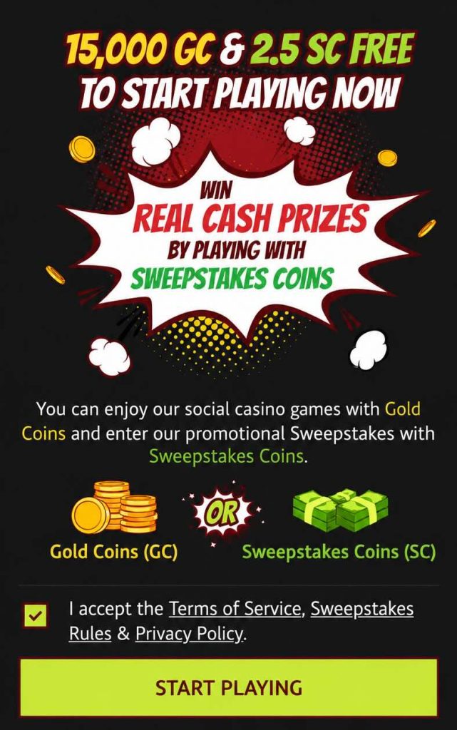Hello Millions promo code bonus worth 2.5 free SC