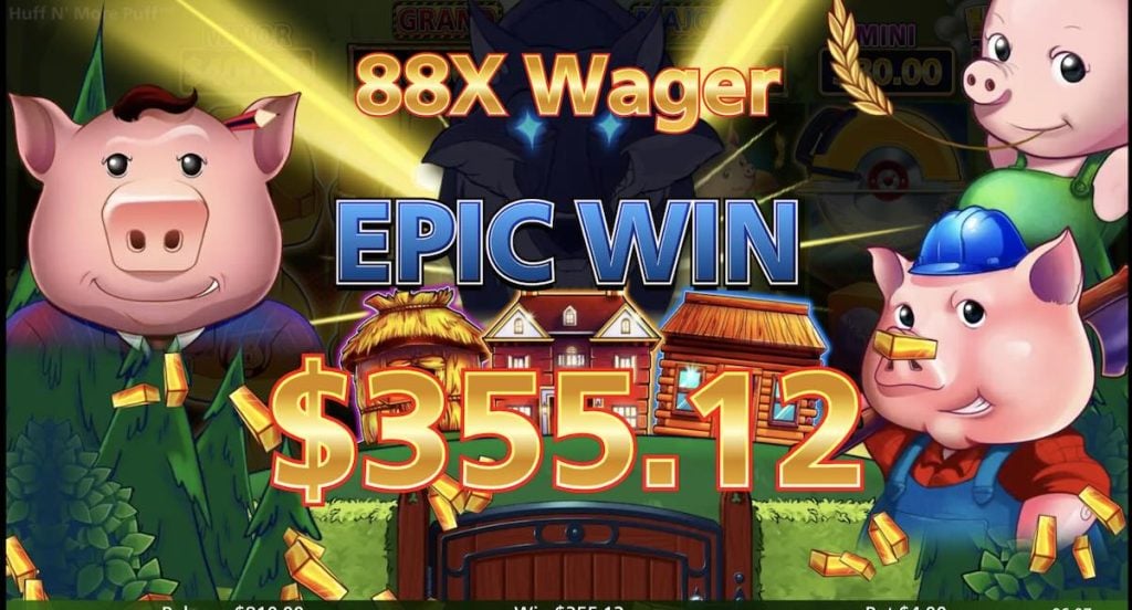 Huff N More Puff epic slot win