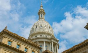 Blue Skies Behind the Dome at the Michigan Capitol Building