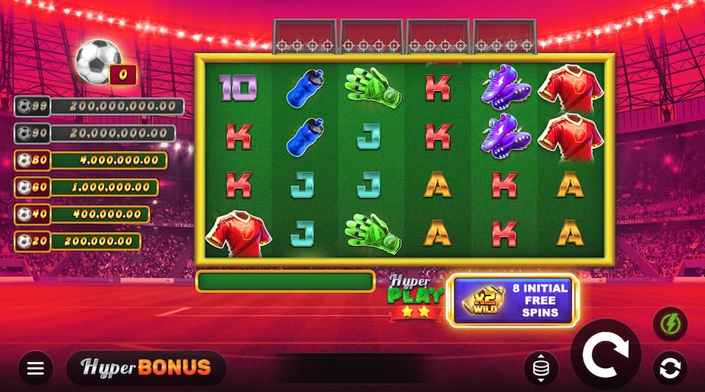 Reel setup on the Soccer Storm slot