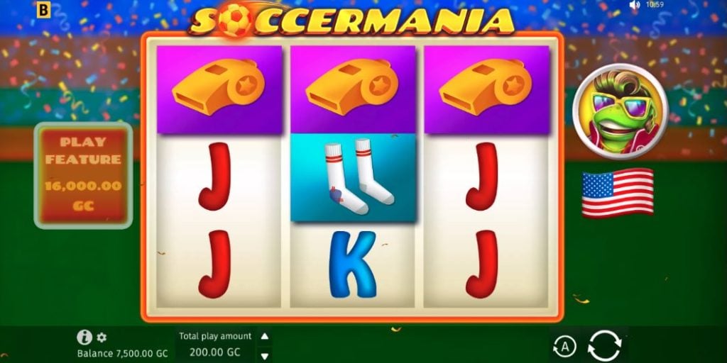 Soccermania slot base game