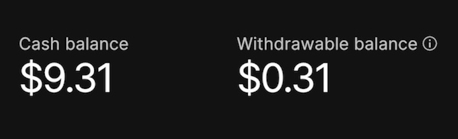 Withdrawal tested (twice). icon