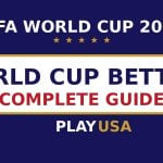 PlayUSA Image for 2026 FIFA World Cup Betting Guide in Red, White and Blue Colors