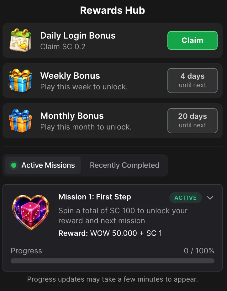 Wow Vegas Rewards Hub