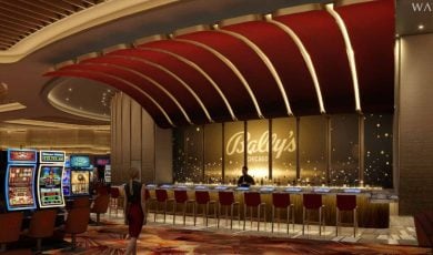 WATG Rendering of Casino Bar Within Slot Gaming Area at Future Completed Bally's Chicago