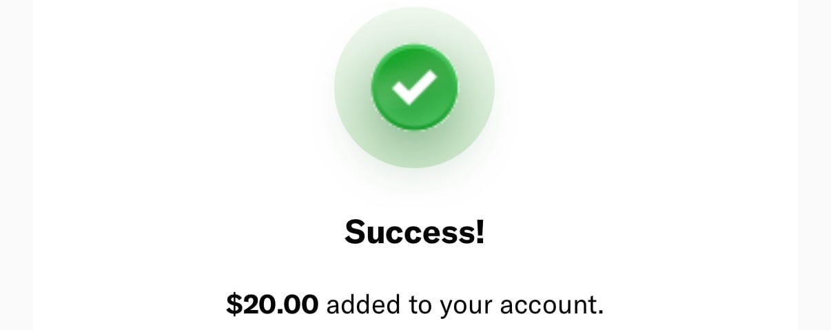 Deposit tested.  icon