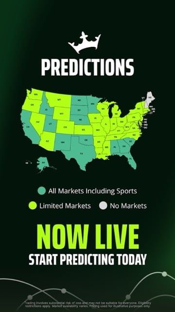 DraftKings Prediction app State map