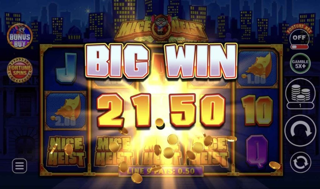 Mice Heist slot big win