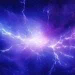 Dramatic Sky Displays Purple and Blue Lightning Storm