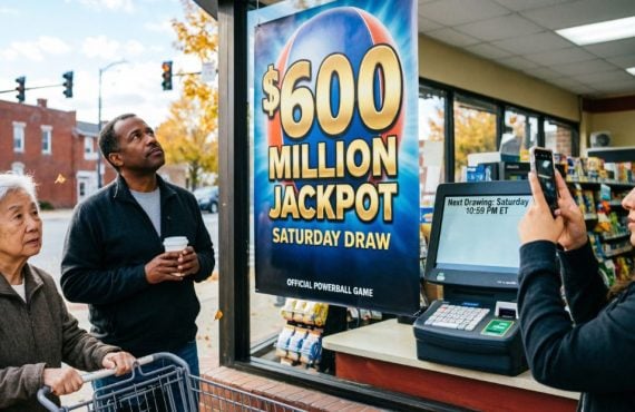 No Powerball Winner: Jackpot Grows to $600 Million for Saturday Draw