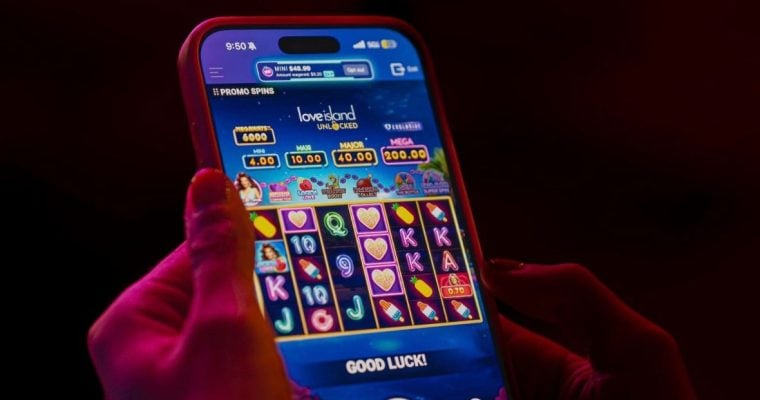 Love Island Unlocked Online Slot Game By FanDuel Casino Displayed on Cell Phone