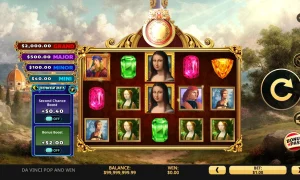 davinci pop and win slot game