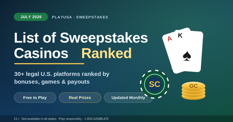 List of sweepstakes casinos