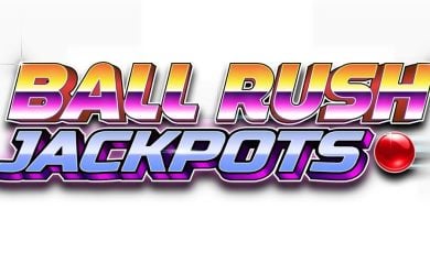 Colorful Logo for Caesars' New Online Casino Game: Ball Rush Jackpots