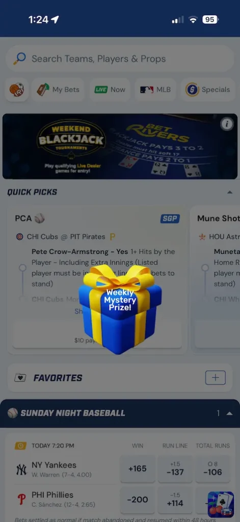 BetRivers Weekly Mistery Prize screenshot