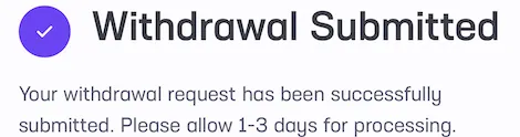 Withdrawal tested. icon