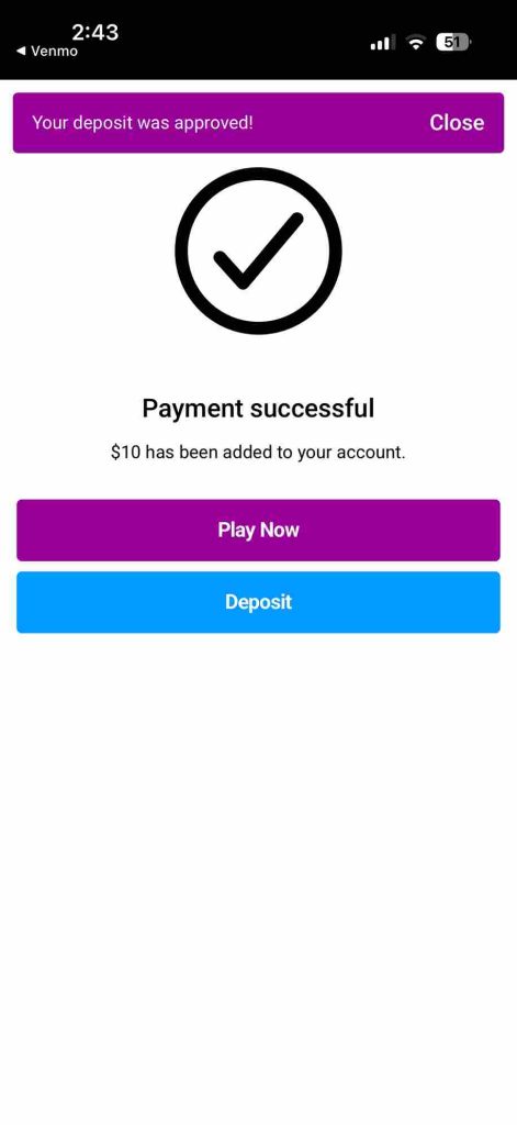 Stardust Deposit confirmation
