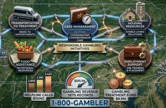 Pennsylvania Expands Problem Gambling Help As Helpline Contacts Climb Nearly 20%