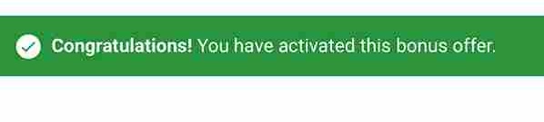 Sign-up bonus claimed.  icon