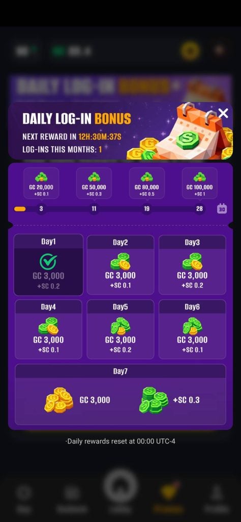 First part of the Poly Casino promotions page, including the mega rebate, coinback offer, and more.