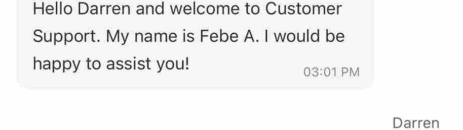 Live chat contacted. icon